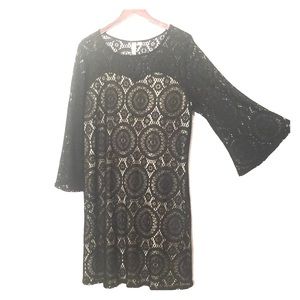 Tercera black lace dress with lining 2X